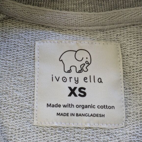 Ivory Ella Aida Mission Dress Sweatshirt Tunic XS Gray Save the Elephants NWT - Picture 7 of 12